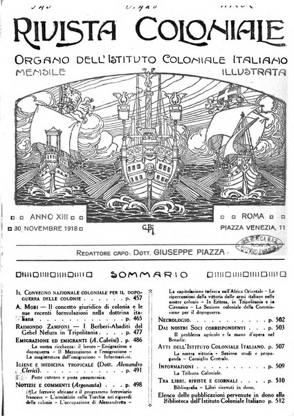 Rivista coloniale organo dell'Istituto coloniale italiano