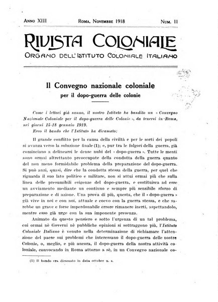 Rivista coloniale organo dell'Istituto coloniale italiano