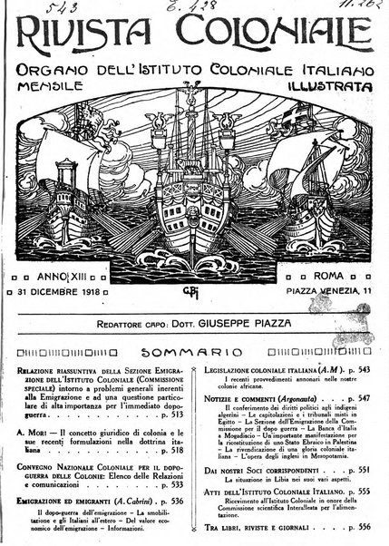 Rivista coloniale organo dell'Istituto coloniale italiano