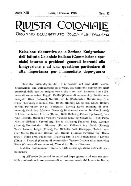 Rivista coloniale organo dell'Istituto coloniale italiano