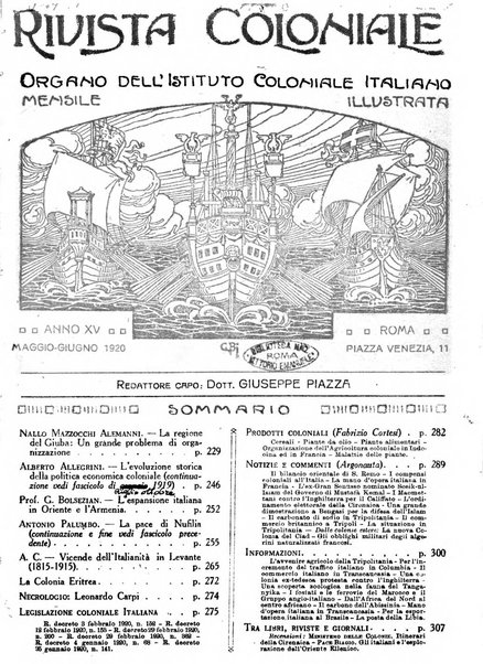 Rivista coloniale organo dell'Istituto coloniale italiano