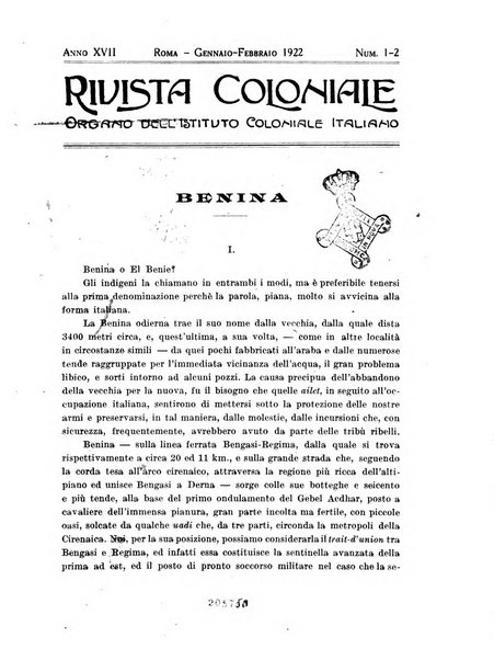 Rivista coloniale organo dell'Istituto coloniale italiano