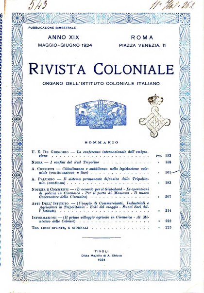 Rivista coloniale organo dell'Istituto coloniale italiano