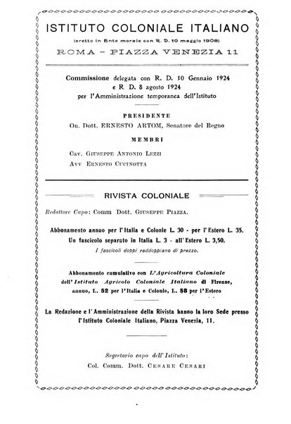 Rivista coloniale organo dell'Istituto coloniale italiano