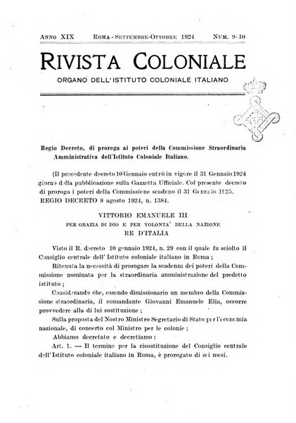 Rivista coloniale organo dell'Istituto coloniale italiano