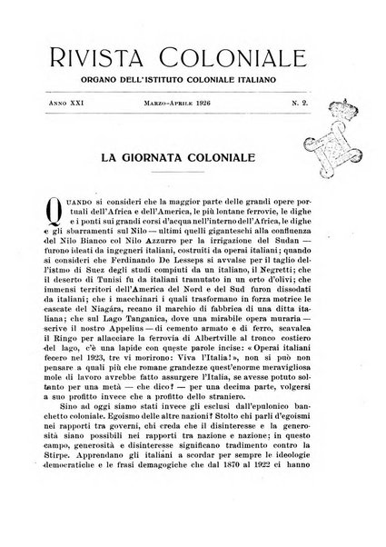 Rivista coloniale organo dell'Istituto coloniale italiano