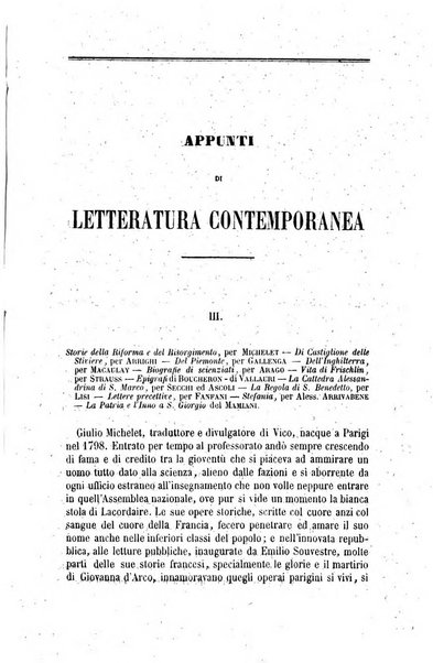 Rivista contemporanea filosofia, storia, scienze, letteratura, poesia, romanzi, viaggi, critica, archeologia, belle arti