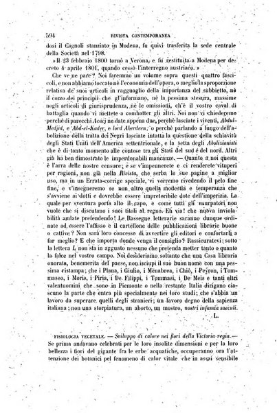 Rivista contemporanea filosofia, storia, scienze, letteratura, poesia, romanzi, viaggi, critica, archeologia, belle arti