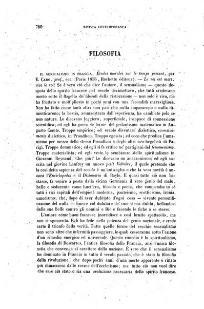 Rivista contemporanea filosofia, storia, scienze, letteratura, poesia, romanzi, viaggi, critica, archeologia, belle arti