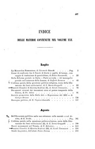 Rivista contemporanea filosofia, storia, scienze, letteratura, poesia, romanzi, viaggi, critica, archeologia, belle arti