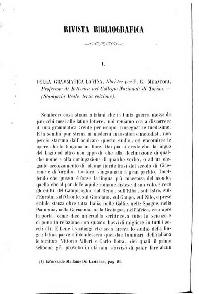 Rivista contemporanea di scienze, lettere, arti e teatri