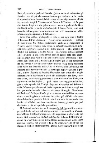 Rivista contemporanea di scienze, lettere, arti e teatri