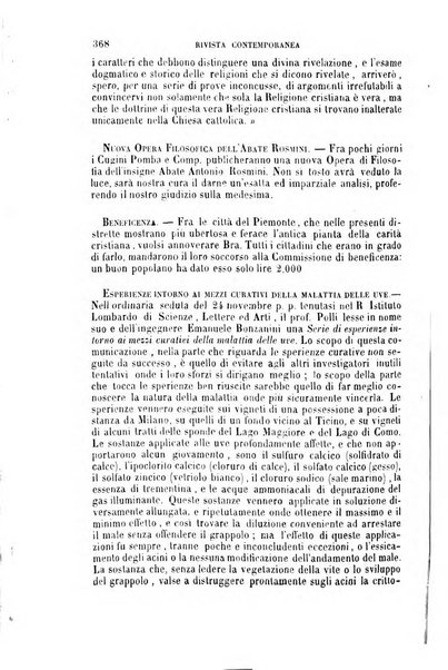 Rivista contemporanea di scienze, lettere, arti e teatri