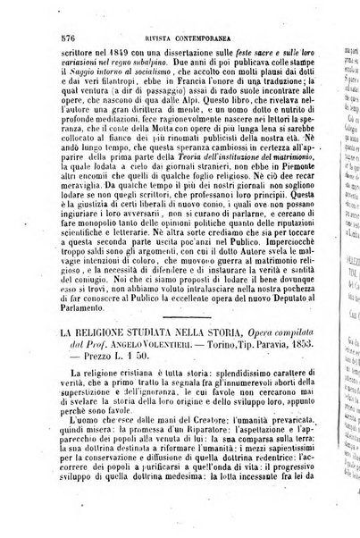 Rivista contemporanea di scienze, lettere, arti e teatri