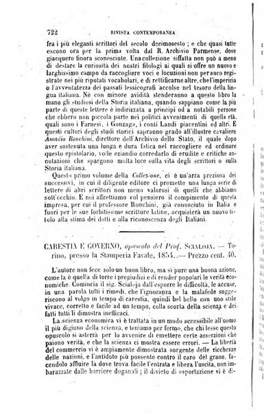 Rivista contemporanea di scienze, lettere, arti e teatri