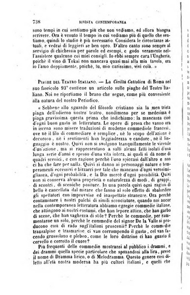 Rivista contemporanea di scienze, lettere, arti e teatri