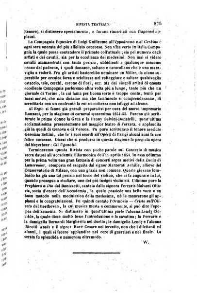 Rivista contemporanea di scienze, lettere, arti e teatri