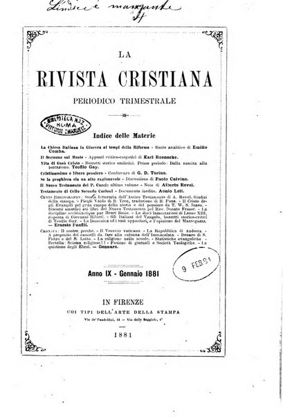 La rivista cristiana periodico mensile