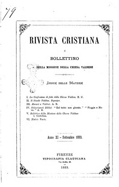 La rivista cristiana periodico mensile