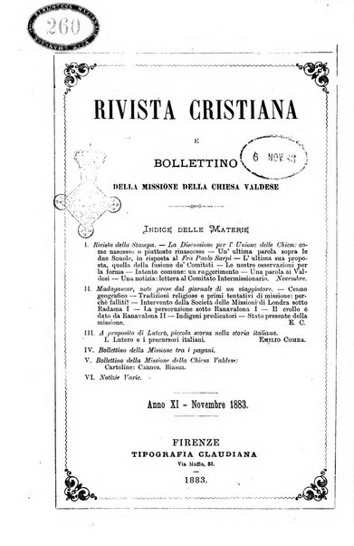 La rivista cristiana periodico mensile