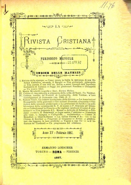 La rivista cristiana periodico mensile