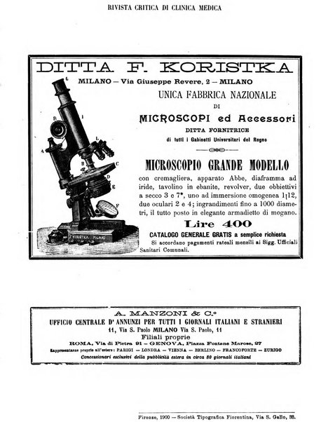 Rivista critica di clinica medica