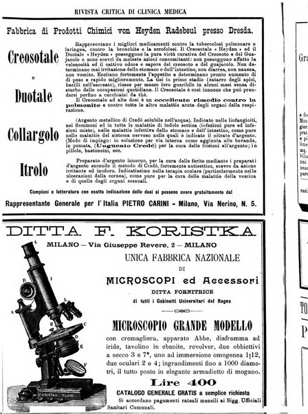 Rivista critica di clinica medica