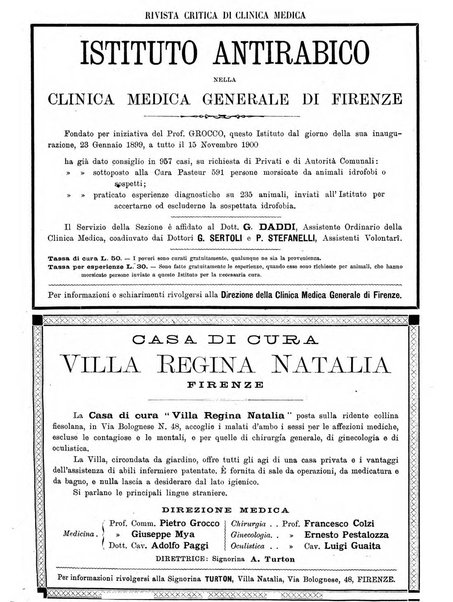 Rivista critica di clinica medica