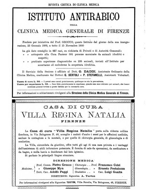 Rivista critica di clinica medica