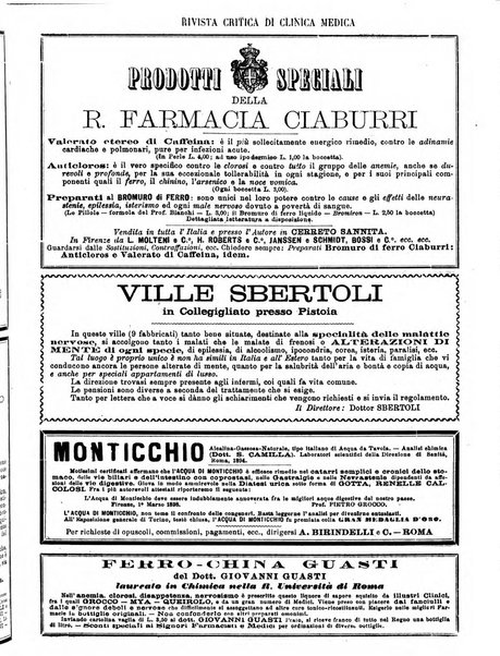 Rivista critica di clinica medica