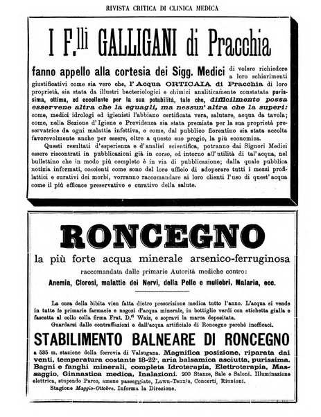 Rivista critica di clinica medica