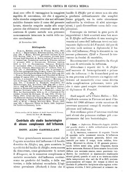 Rivista critica di clinica medica