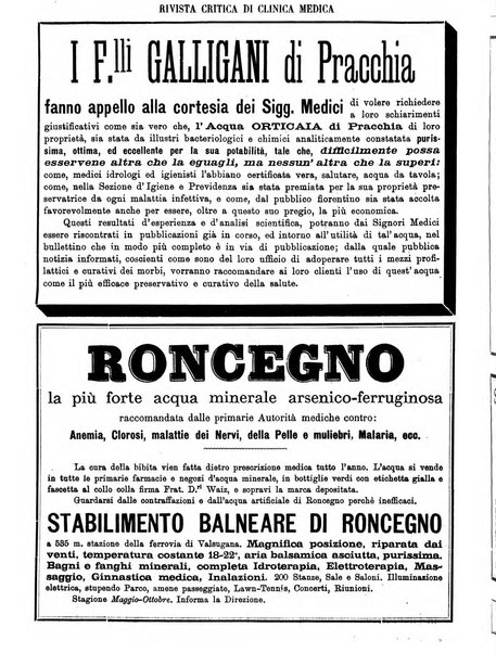 Rivista critica di clinica medica