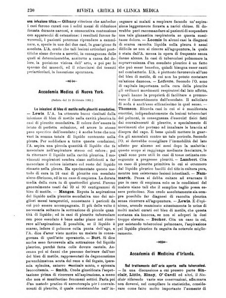 Rivista critica di clinica medica