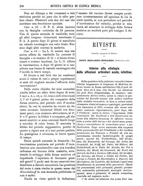 Rivista critica di clinica medica