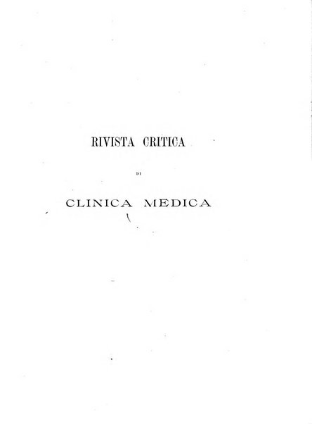 Rivista critica di clinica medica