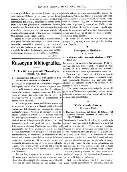 Rivista critica di clinica medica