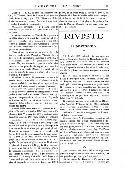 Rivista critica di clinica medica