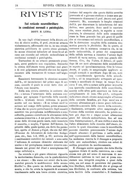 Rivista critica di clinica medica