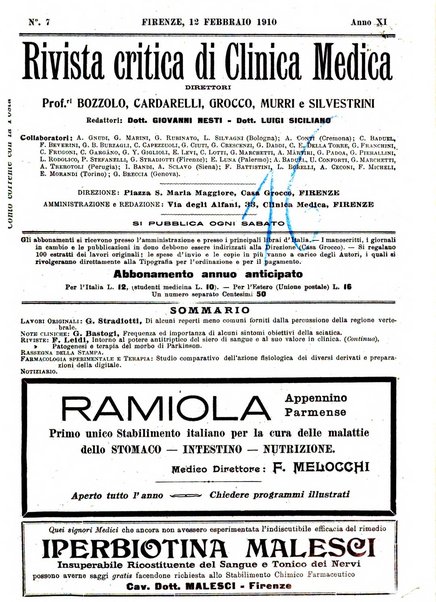 Rivista critica di clinica medica