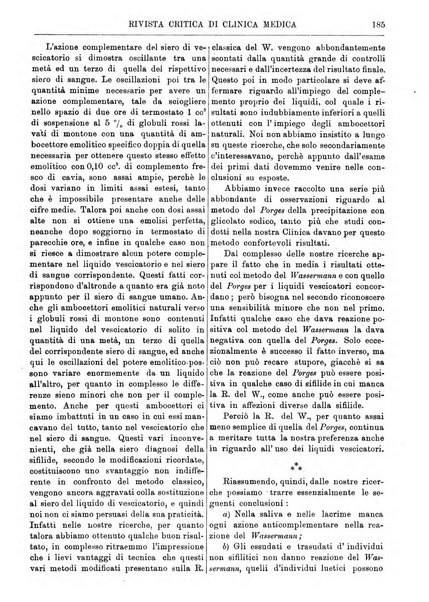 Rivista critica di clinica medica