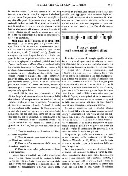 Rivista critica di clinica medica