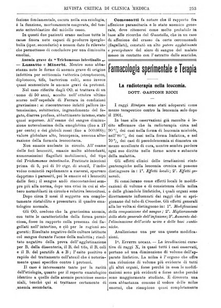 Rivista critica di clinica medica