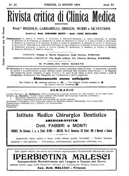 Rivista critica di clinica medica