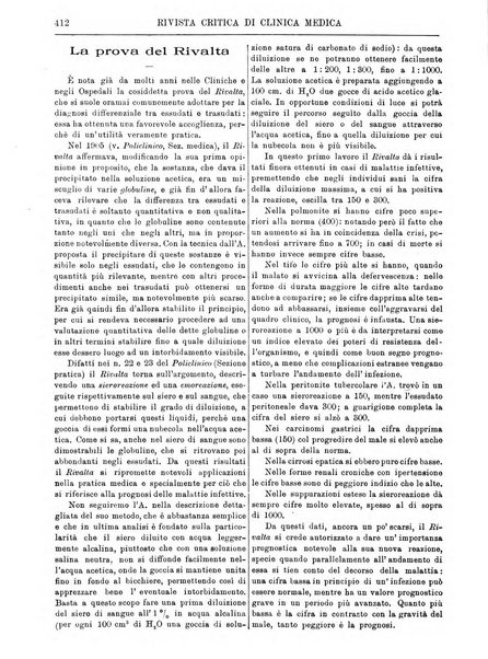 Rivista critica di clinica medica