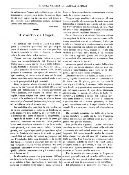 Rivista critica di clinica medica