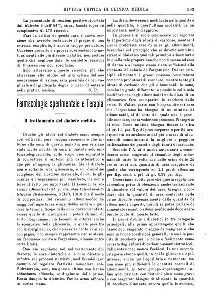 Rivista critica di clinica medica