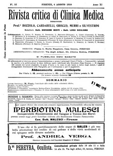 Rivista critica di clinica medica