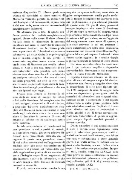 Rivista critica di clinica medica