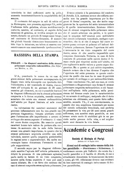 Rivista critica di clinica medica